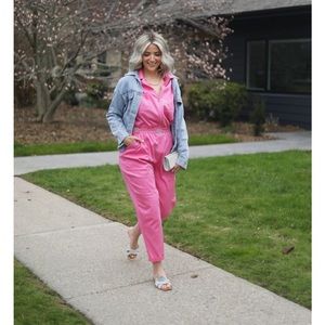 Smash and Tess Kimi coveralls, papaya pink, size M - NWT